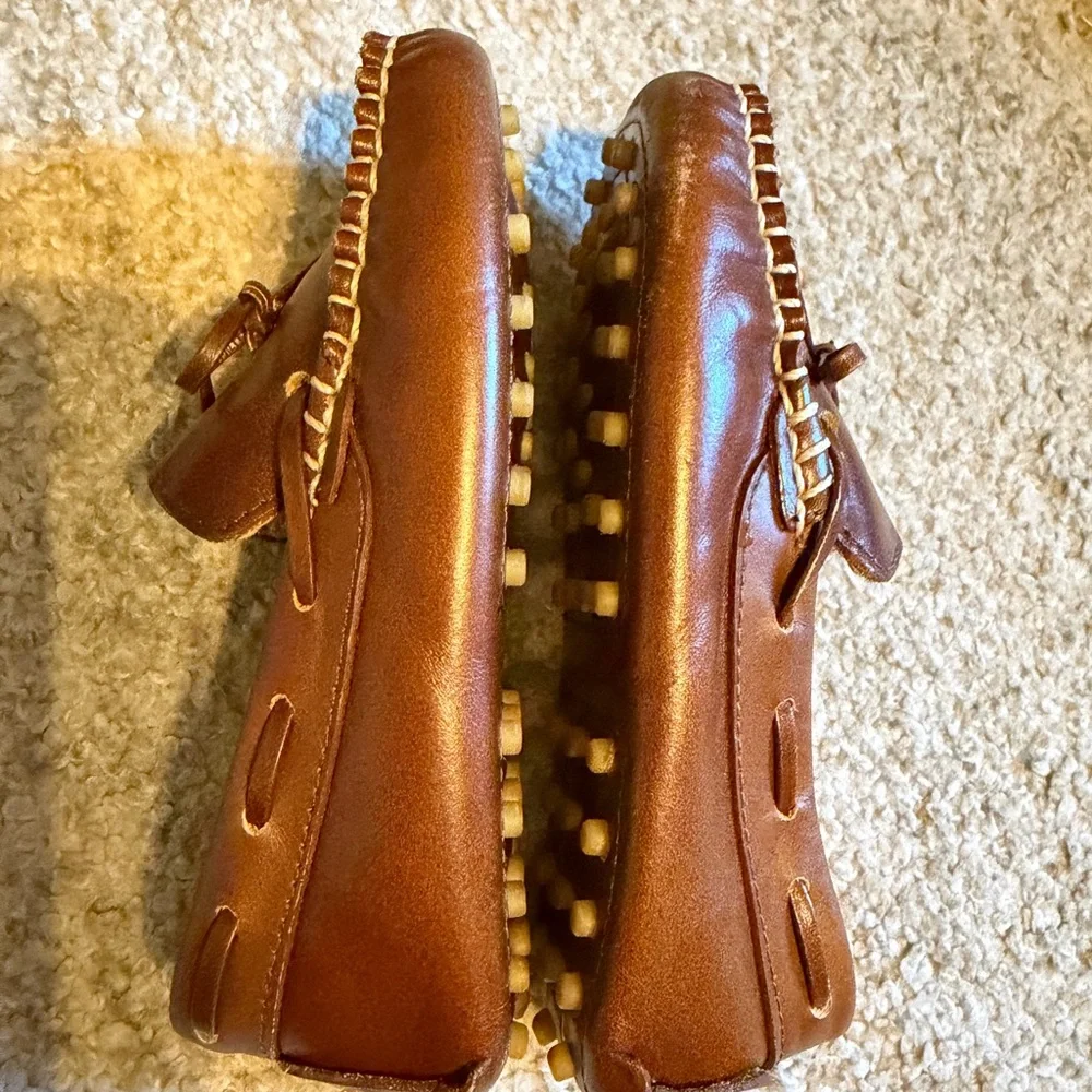 Elephantito Brown Leather Kids Moccasin Shoes